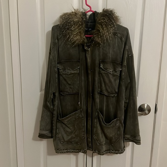 Splendid Dune Faux Fur Jacket Sateen - Picture 7 of 12